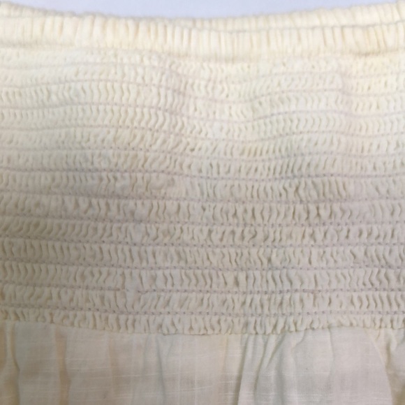 Free People Cream and Gold Mini Skater Skirt Size M - Picture 6 of 12